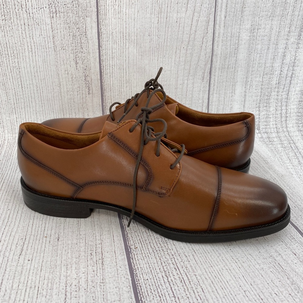 Cole Haan Bedford Cap Toe Oxford Men 13 British Tan Leather Grand 360 Dress Shoe - Picture 2 of 12